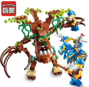 

Enlighten 2302 The War of Glory Castle Knights Ent Witchclaw 3 Figures Building Blocks 131pcs boys Educational Bricks Toys Gift