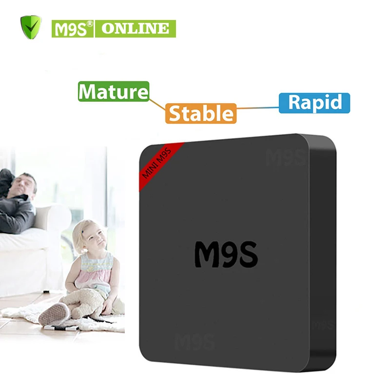 Мини M9S Android 7 1 ТВ приставка Amlogic S905W четырехъядерный 64 бит 2G 16GB 4K 1080P потоковое