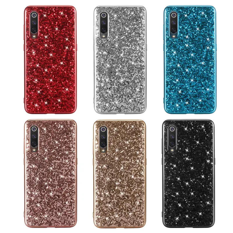 

Phone Case for Xiaomi Mi 9 Case Silicon Bling Glitter Crystal Sequins Soft TPU Cover Fundas for Xiaomi Mi9 mi 9 Coque