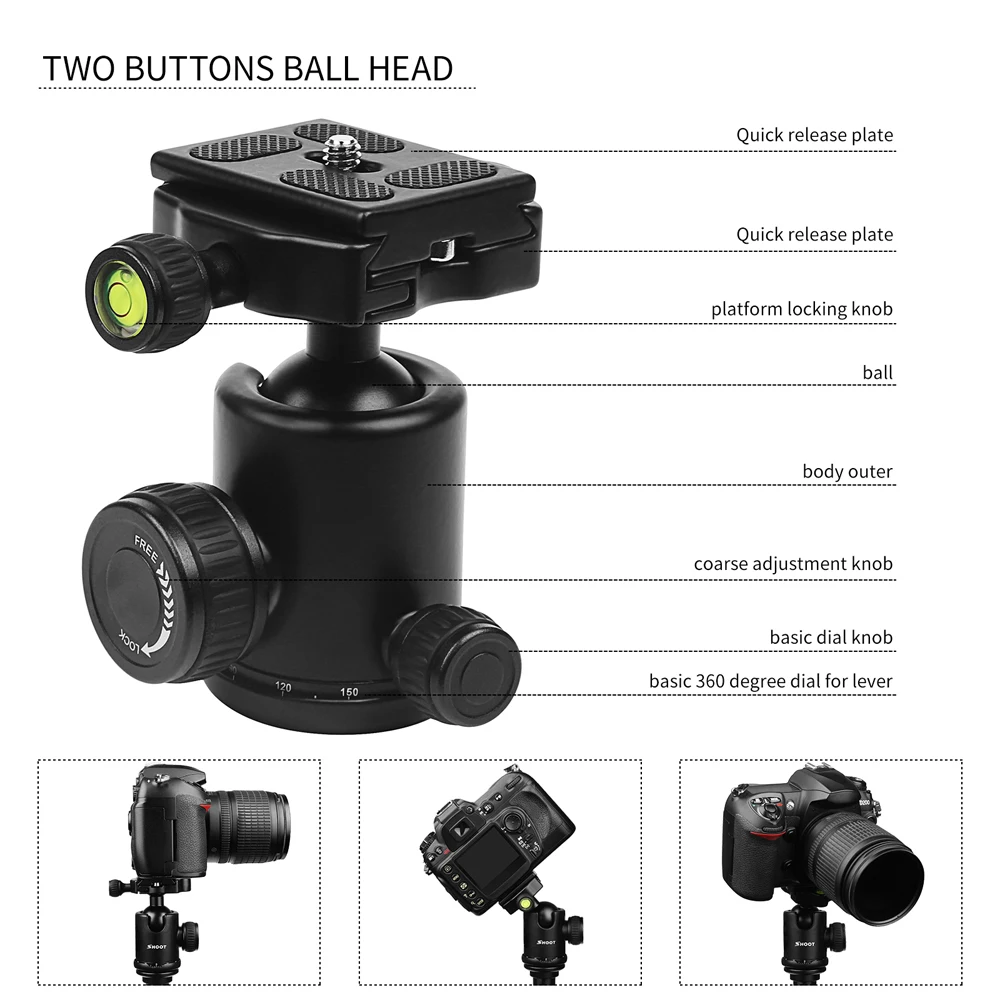Легкий профессиональный портативный алюминиевый Трипод-Трипод для цифровой зеркальной камеры+ шаровая Головка
