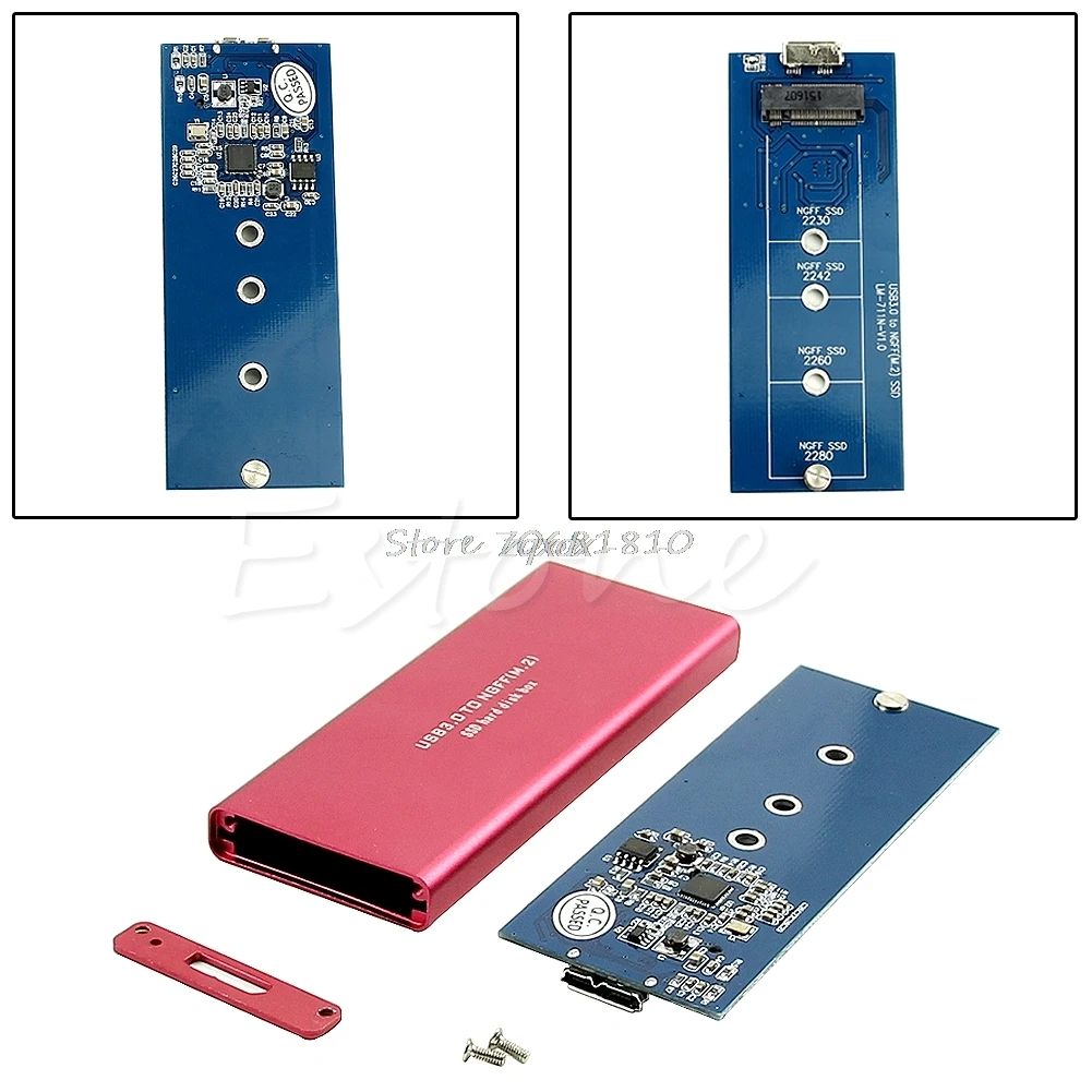 Горячая Распродажа USB 3,0 для M.2 NGFF B Ключ SSD адаптер карта Внешний корпус Чехол коробка и Прямая поставка