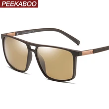 Peekaboo tr90, поляризационные солнцезащитные очки, квадратные, мужские, сверхлегкие,, летний подарок, мужские, квадратные, солнцезащитные очки для мужчин, поляризационные, для вождения