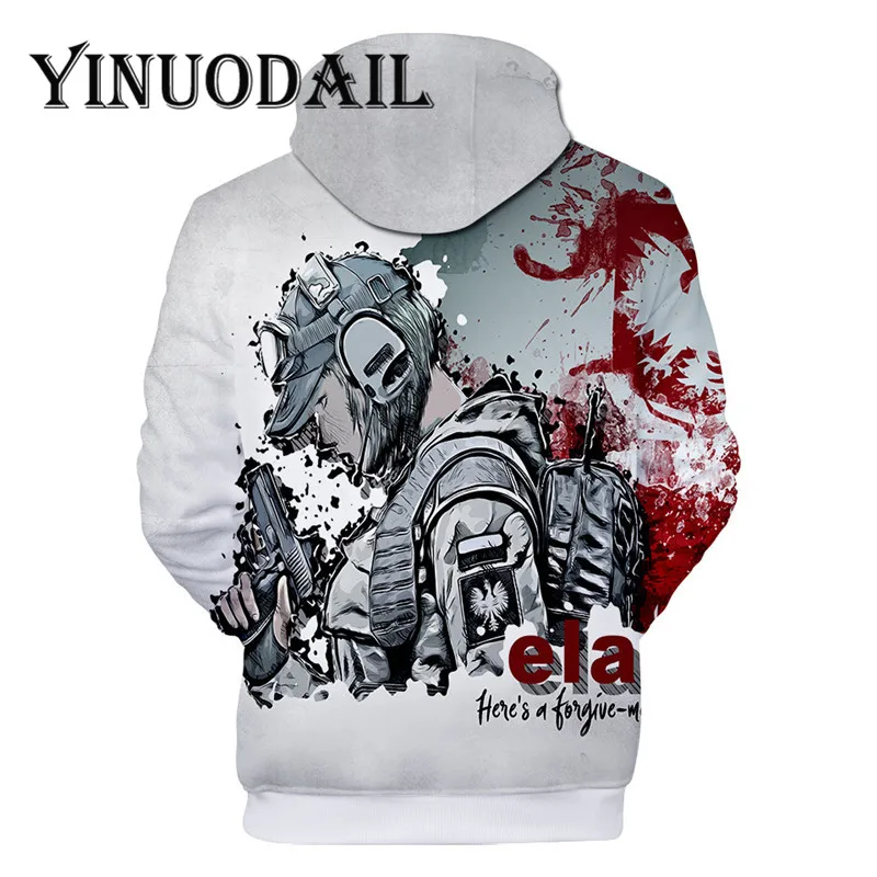 Fans Wear Rainbow Six ela 3D Hoodies for Women & Men Clothes 2018 Sweat Homme Long Sleeve Game Cosplay