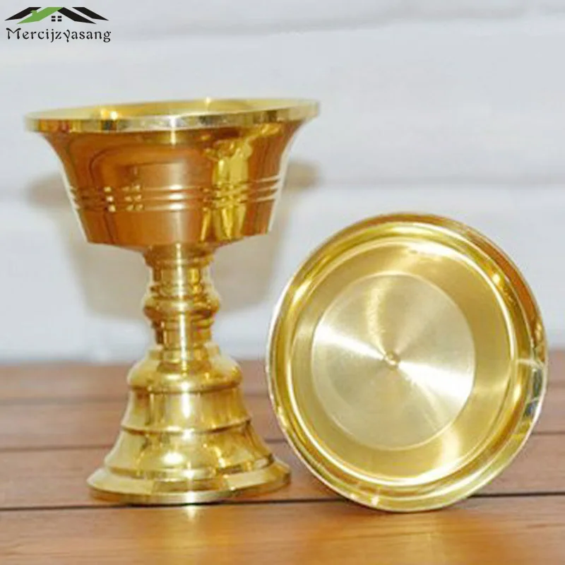 

Craft Votive Candlestick European Lotus Type Retro Copper Alloy Candle Holders for Prayer Home Decoration Candelabra GZT027