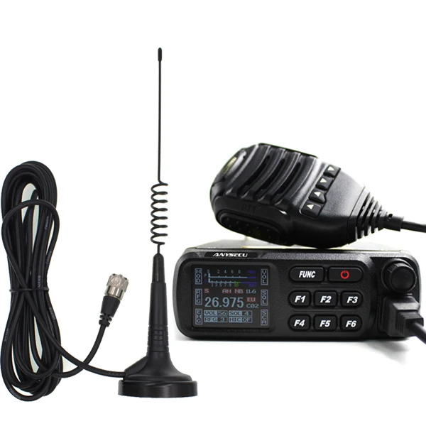 Anysecu CB Radio CB-27 коротковолновое мобильное радио 26,965-27,405 МГц AM/FM Citizen бренд lisence бесплатно 27 МГц коротковолновое радио CB27 - Цвет: CB27-Antenna