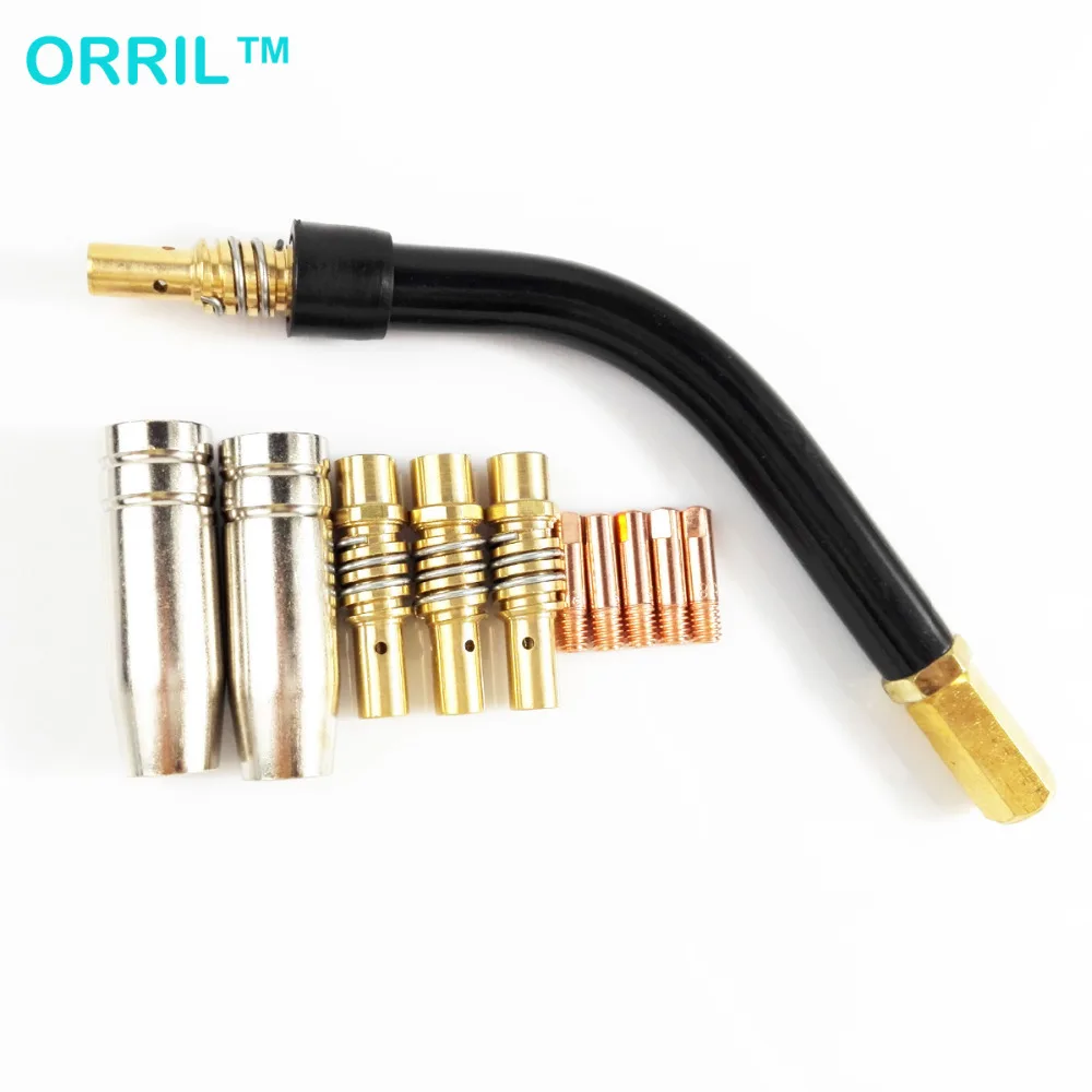 11pcs MB 15AK Setup Parts For CO2 MIG Welding Torch M6*25*0.8in