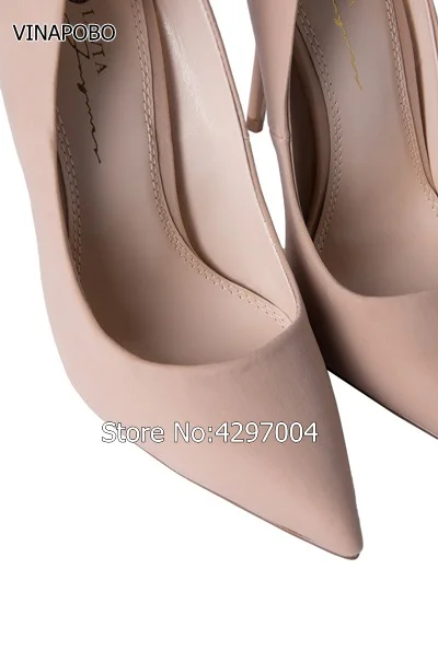 Весенняя женская обувь на высоком каблуке; Новинка года; элегантные женские свадебные туфли-лодочки с острым носком; простые классические женские туфли-лодочки из сатиновой кожи