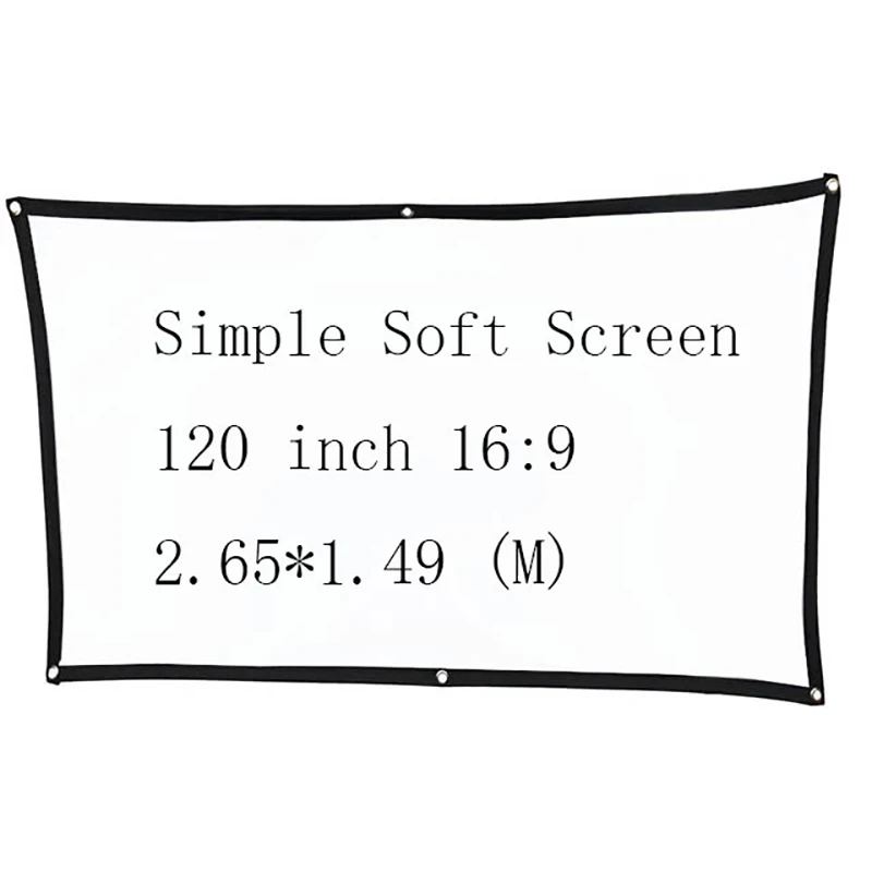 Thinyou Simple Soft Portable font b Projector b font Screen 120 inch 16 9 Wall Mounted
