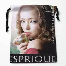 Custom Amuro Namie printed Satin storage bag drawstring gift bags More Size storage custom your image 27x35cm