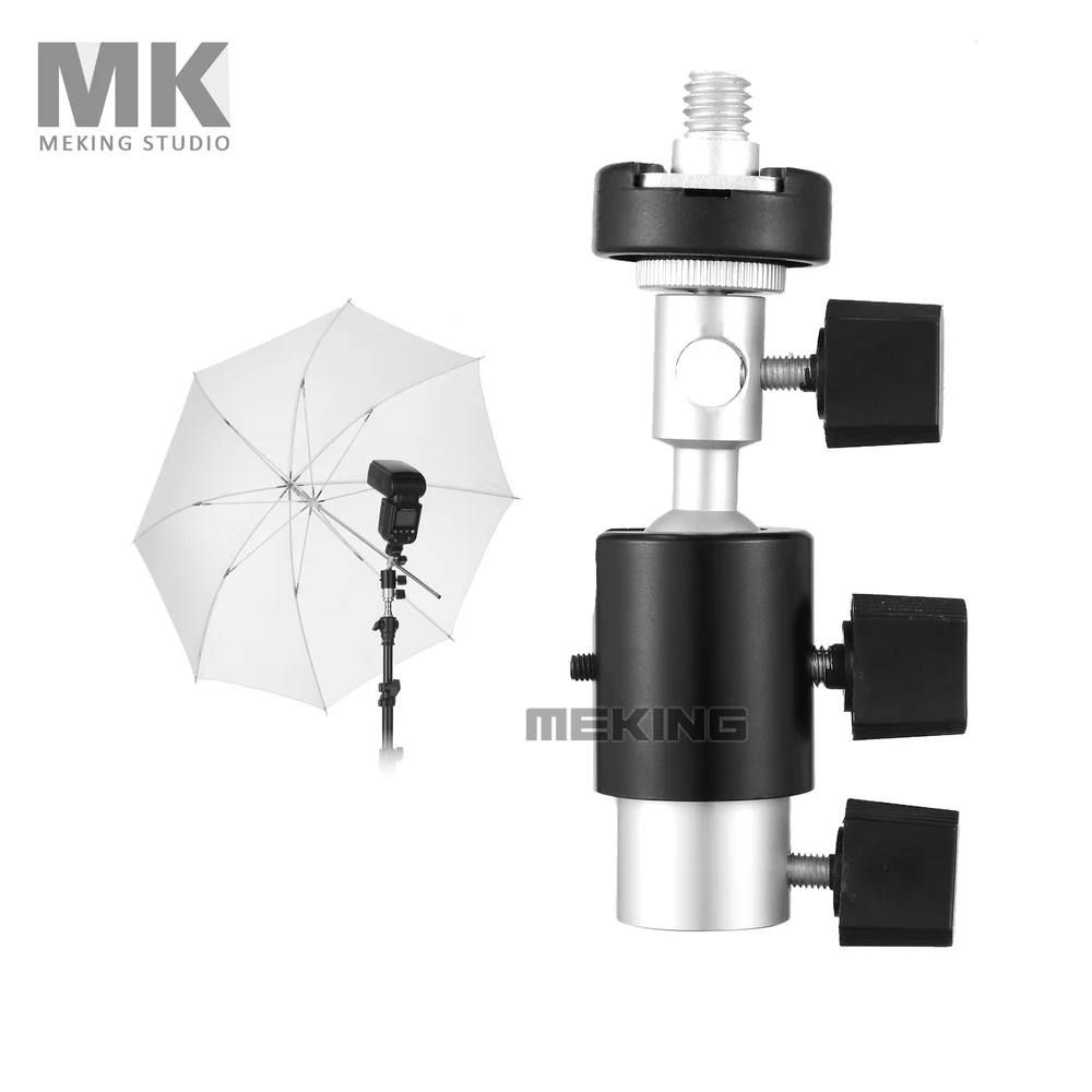 Meking Ball Head adapter Speedlite Umbrella Flash Mount Holder Bracket