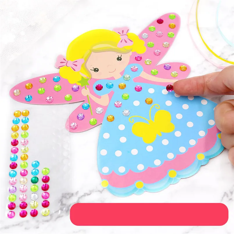 4 шт./компл. 3D DIY Красочные принцесса трость Фея Алмаз волшебная палочка девушки игрушки материал ручной работы упаковка художественные