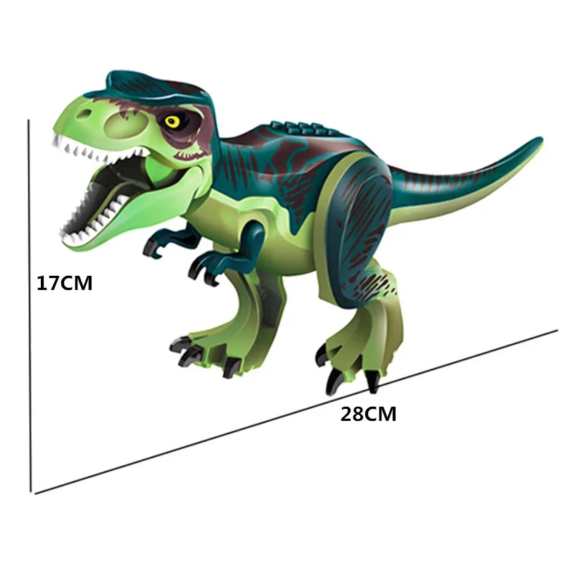 6 шт./партия динозавр Юрского периода карнотаурус индомус Рекс индораптор динозавр строительные блоки кирпичи экшн-игрушка-подарок для