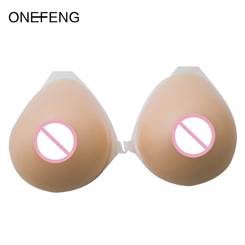

ONEFENG Crossdresser False Chest Silicone Breast Forms and Bra Artificial Boobs with Strap for Shemale dry queen Corssdressing
