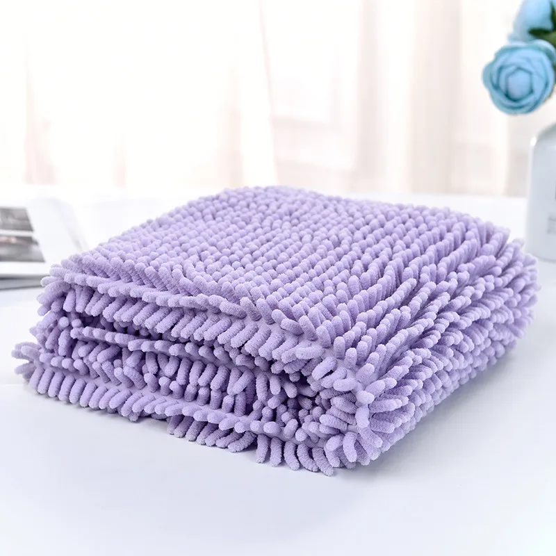 Полотенце для высыхания домашних животных, мягкое полотенце для высыхания домашних животных, полотенце для собак, кошек, толстовки для щенков, супер абсорбент, банные халаты для уборки, банное полотенце - Цвет: Purple