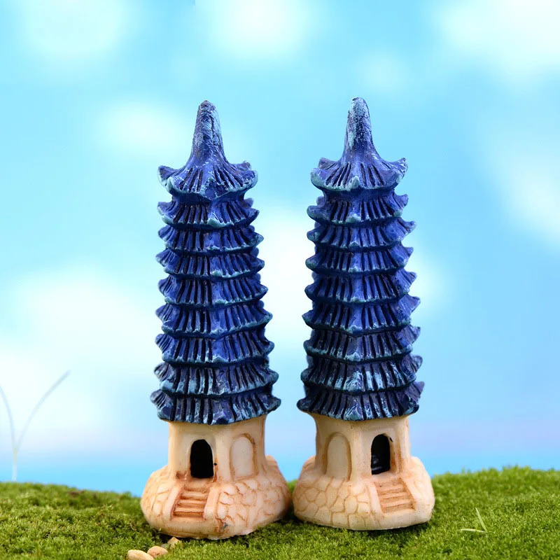 

Vintage Pagoda Lighthouses Miniature Fairy Garden Home Houses Decoration Mini Craft Micro Landscaping Decor DIY Accessories