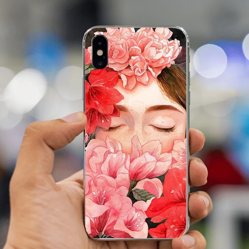 LISHE красивый садовый красный цветок розы для iPhone XS Max 6 6s Plus 7 7plus 8 X 10 4S 5C
