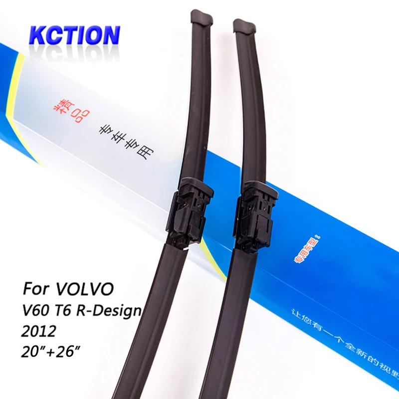 

Car Windshield Wiper Blade For Volvo V60 T6 R-Design(2012), 21"+24", Natural rubber, Bracketless, Car Accessories