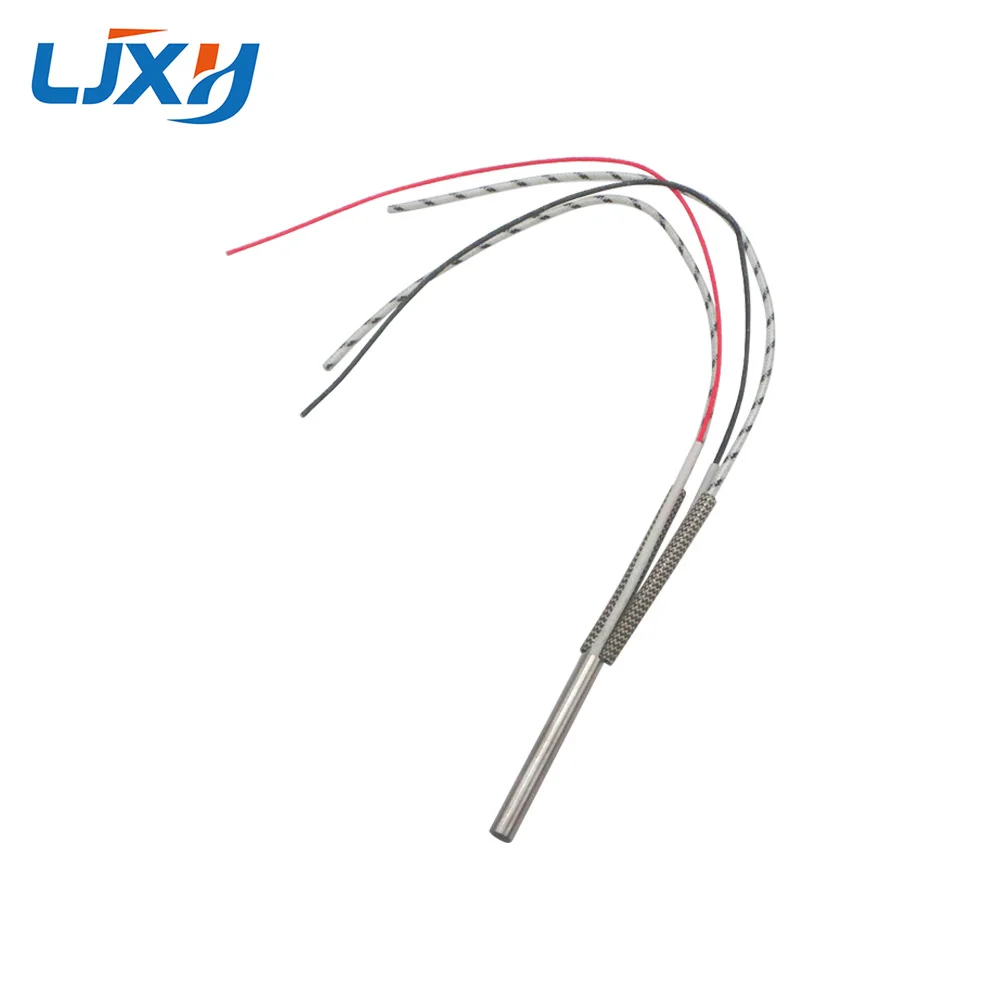 LJXH Cartridge Heaters Heating Element 220V with Type K Thermocouple Size 6X40mm/50mm/60mm/80mm Wattage 80W/100W/110W/150W