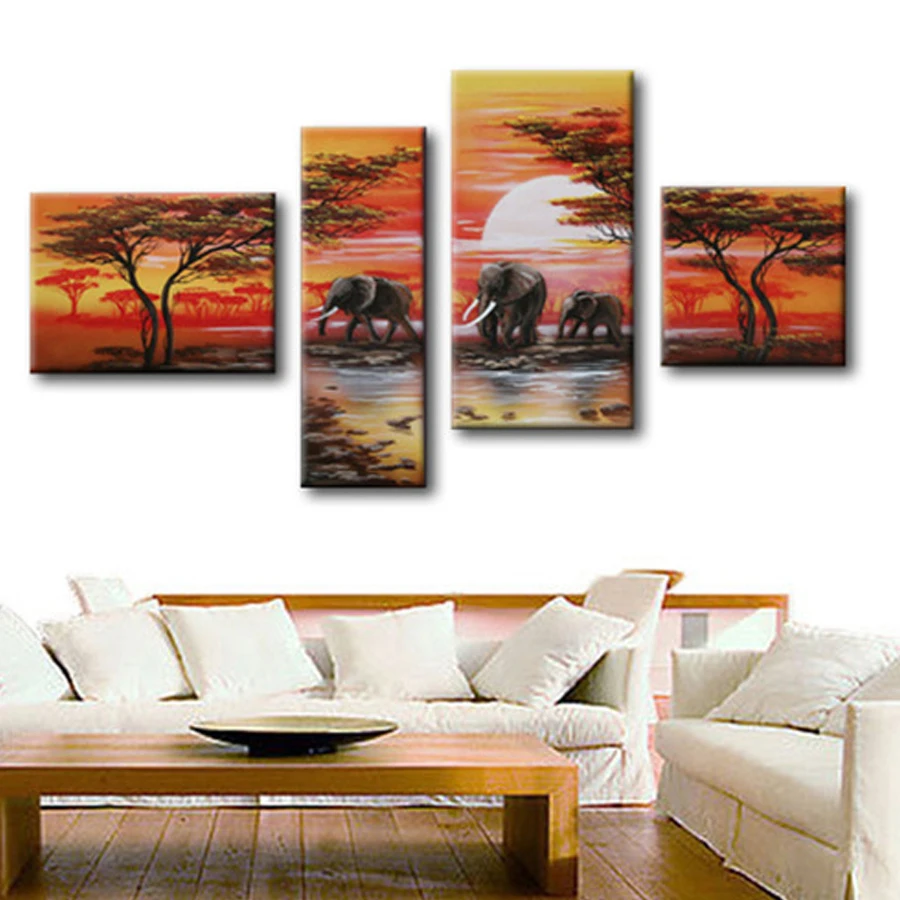 

4pcs 5D diy diamond painting African elephant painting,full diamond embroidery,3d,diamond mosaic needlework home decoration,gift