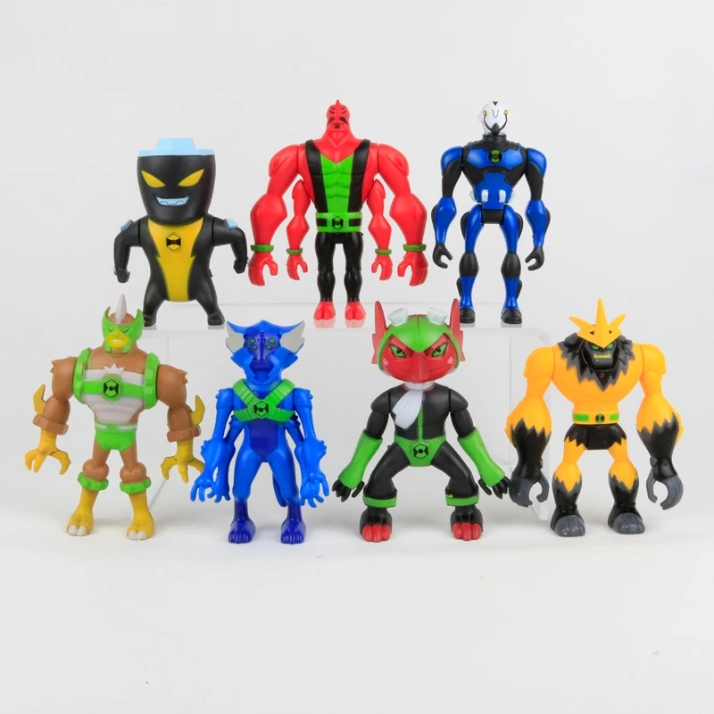 

Ben 10 Ben Tennyson Anime Figure Nendoroid 10cm PVC Flash Cartoon Collection Model Brinquedos Figurals Gift 7pcs/set