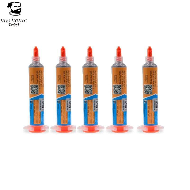 Оловянная паяльная паста MECHANIC XG Z40 Sn63/Pb37 25 45um 5 шт./Лот кремовая флюсовая флюс для