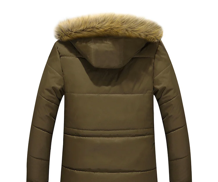 Новая повседневная мужская зимняя теплая утолщенная и длинная куртка из шерсти хлопковая стеганая куртка модная приталенная парка с капюшоном одежда пальто