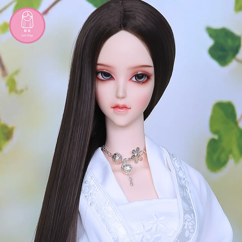 Волосы для кукол BJD 1/3 ручной работы, длинные прямые волосы для самостоятельного изготовления, черные и коричневые волосы для взимания платы, аксессуары для кукол L07 #22 24 см|doll wig|bjd sdbjd doll wigs | АлиЭкспресс