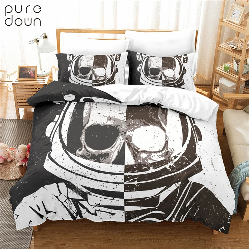 100 Polyester Queen Size Reactive Printing Duvet Cover Set Duvet