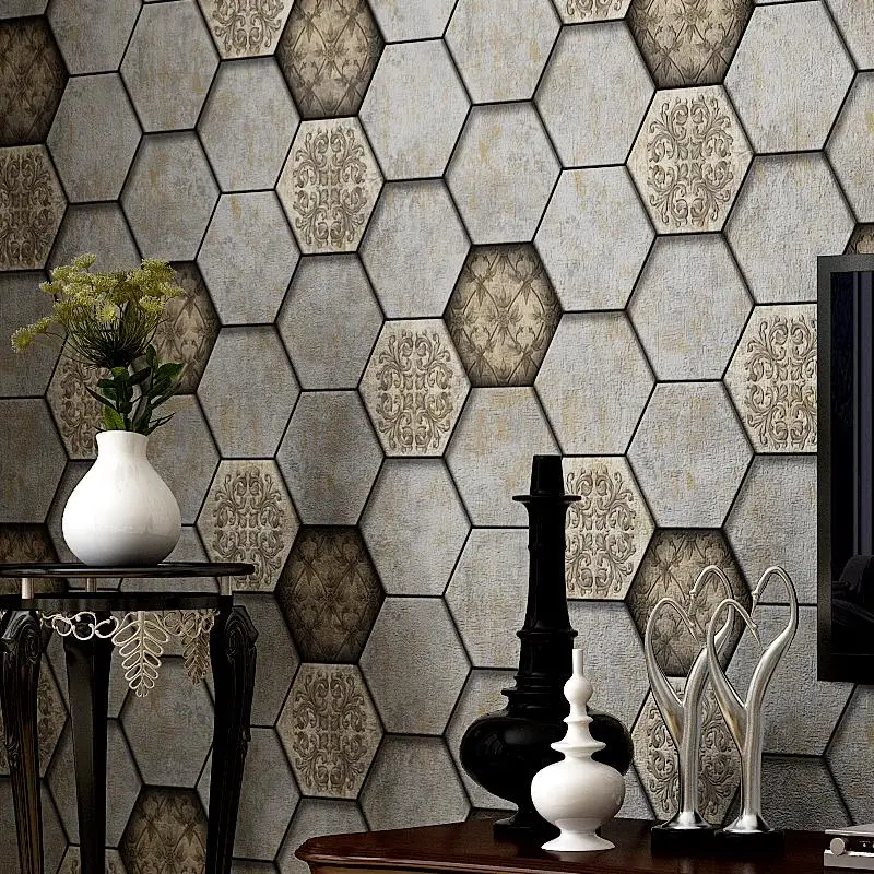 Online Get Cheap Industrial Wallpaper -Aliexpress.com Alibaba Group Top Grade American Vintage Nostalgic Honeycomb Industrial Wind PVC Wallpaper Personality Fashion Bar Cafe Background Wall - Online Get Cheap Industrial Wallpaper -Aliexpress.com Alibaba Group