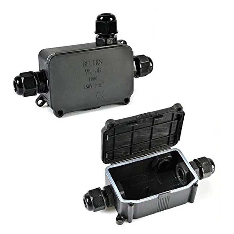 

2PCS Newest Cover Waterproof Junction Outdoor Weatherproof Plastic Enclosure Cable Connect Box LO88