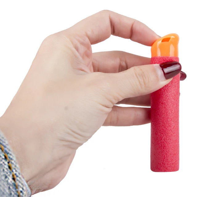 120Pcs Mega for Nerf 9.5cm Red Sniper Rifle Darts Bullets Mega Foam Refill Darts Big Hole Head Bullets for N-Strike Mega Series 4