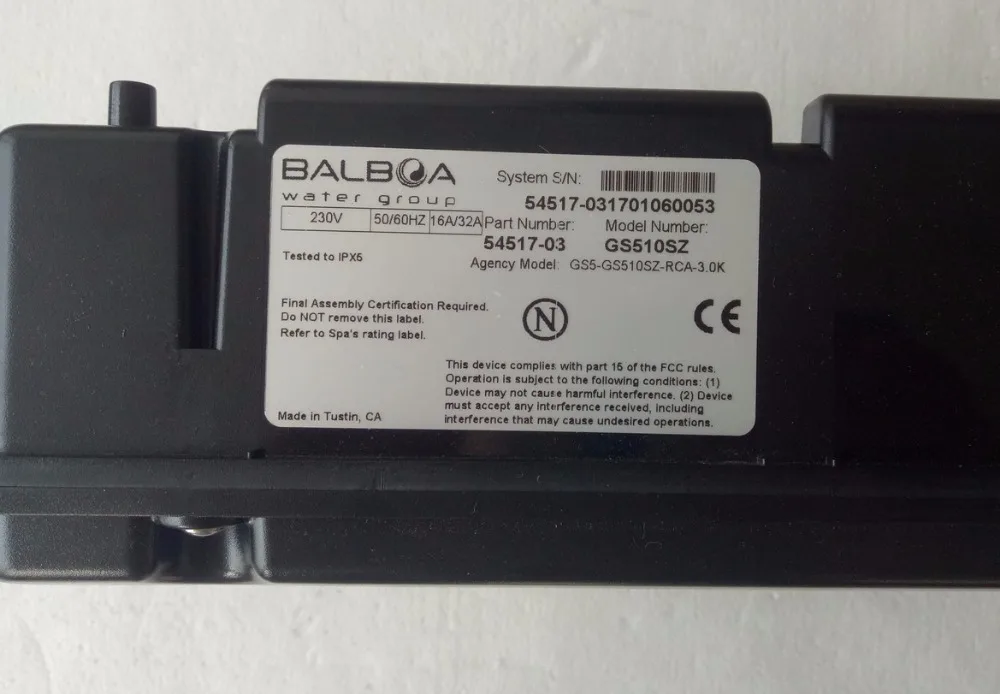 Balboa GS510SZ Control Box No