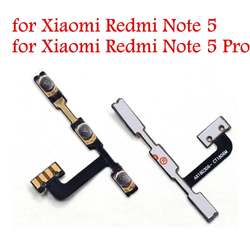 Для Xiaomi Redmi Note 5 Мощность Объем Боковая кнопка шлейф функциональной клавиши Redmi Note5 Вкл/Выкл Переключатель гибкий кабель для замены, ремонта Запчасти