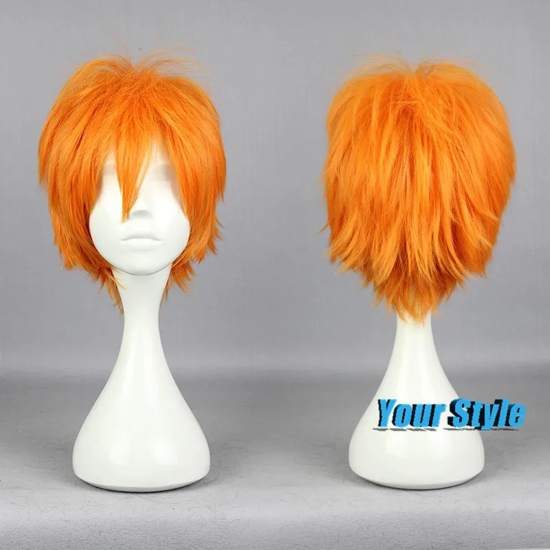 30 Cm Leuke Korte Kapsels Oranje Mannelijke Cosplay Pruiken Voor Mannen Jongens Haikyuu Hinata Pruik Party Kostuum Dunne Fijne Haar Stijlen Pictures Wig Hat Cosplay Vampirewig Types Aliexpress