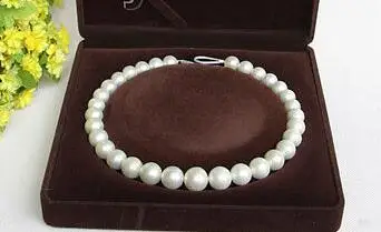 

Jew3118 ONLY NATURAL 17" 12-15MM ROUND WHITE SOUTH SEA PEARL NECKLACE 14K GOLD CLASP