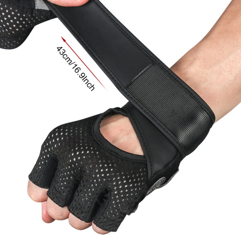Полый Противоскользящий Воздухопроницаемый полупалец перчатки для тренажерного зала для гантелей бодибилдинга фитнеса тренировки велоспорта