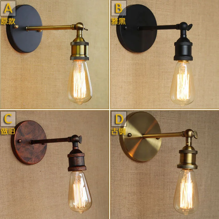 

Sconce Lamps Rh Lighting Vintage Wall Lamp Kitchen Luminaire Lampe Retro Industrial American Bedside Bar Iron Rh