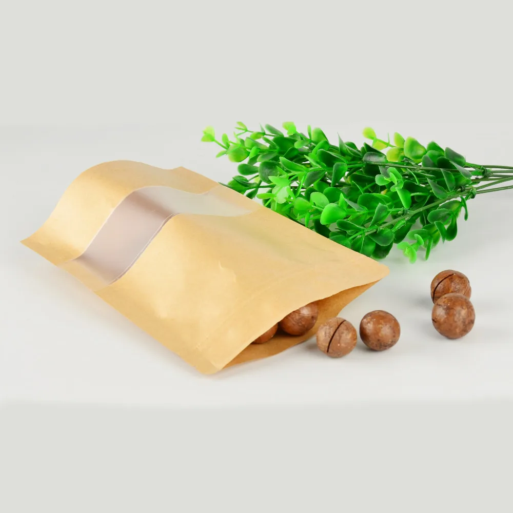 5 шт. маленький бумажный пакет 10x15 см на молнии для упаковки пищевых продуктов
