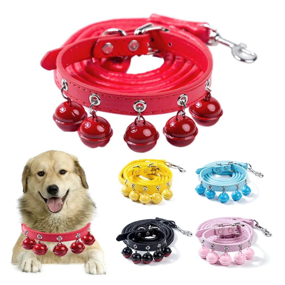 Leather Dog Collar Leash Set Puppy Collar Para Perro Hondenriem Leer
