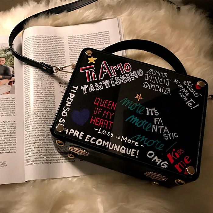 Модные дизайнерские женские вечерние сумки тоут с рисунками из мультфильмов