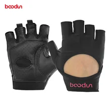 Gants de Fitness en cuir PU pour femmes, avec paume, demi-doigt, respirant, accessoires de gymnastique, Crossfit, musculation, haltère