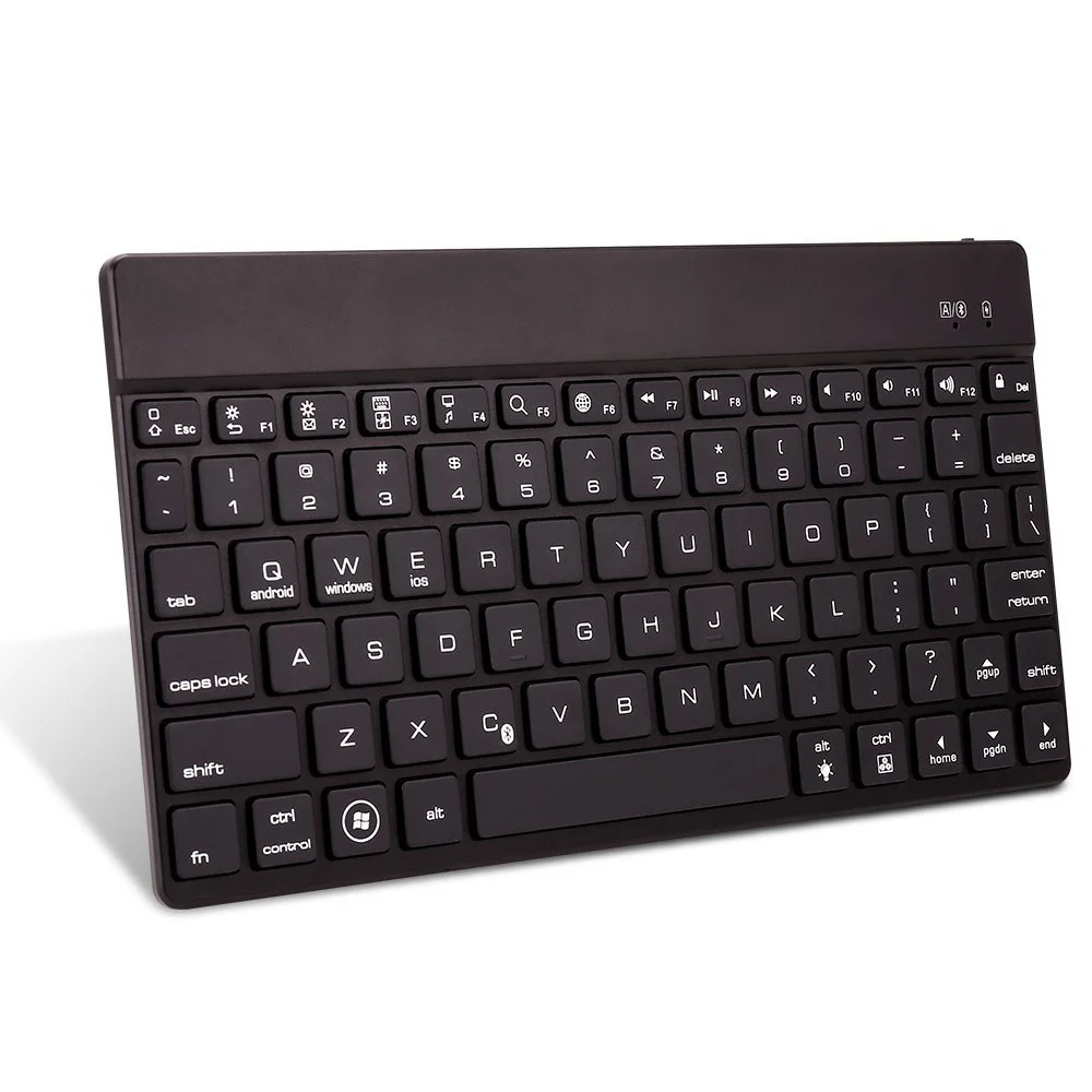 Ультратонкая алюминиевая Беспроводная клавиатура со светодиодной подсветкой 7