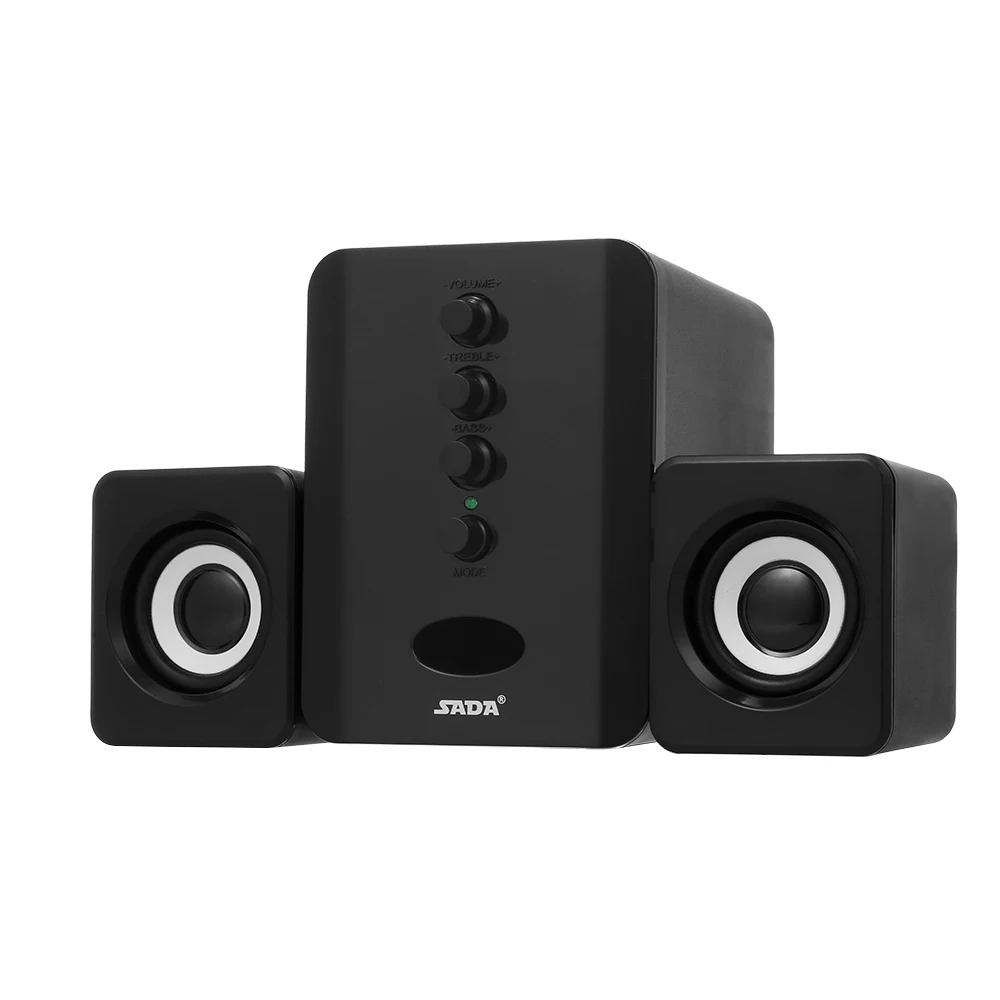 

SADA Computer Speakers D-202 USB Wired Bluetooth Speaker Set Bass Music Player Subwoofer Sound Box for Desktop Laptop Tablet PC