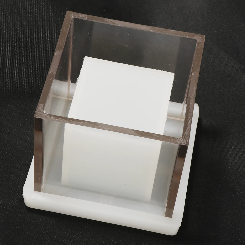 Hollow Square Cube Shaped Clear Candle Mould Scented Candle Making Mold Decorative Aromatherapy Home Wedding Party Candles DIY