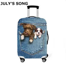 JULY'S SONG Luggage Cover Travel Suitcase Animal Prints Protector Suit 18-32''Suitcase Dog Cat Trolley Case Travel Accessories JULY'S SONG Luggage Cover Travel Suitcase Animal Prints Protector Suit 18-32''Suitcase Dog Cat Trolley Case Travel Accessories