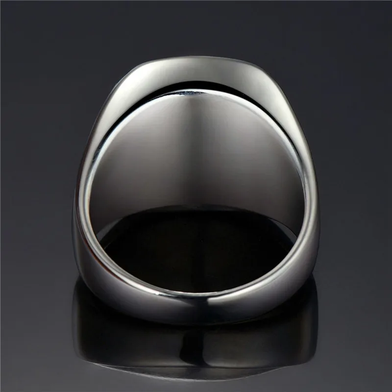Signet Ring Punk Titanium Steel Ring for Men Valknut Signet Ring Odin Symbol Norse Viking Biker Finger Trendy Male Jewelry Gift signet ring,finger ring