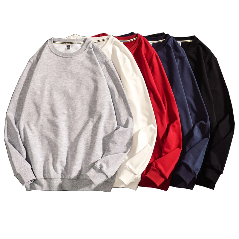 

New Autumn Winter Men's Hooides Solid Color O-neck Pullovers Clothes Sweatshirts Men Hip Hop Streetwear Male