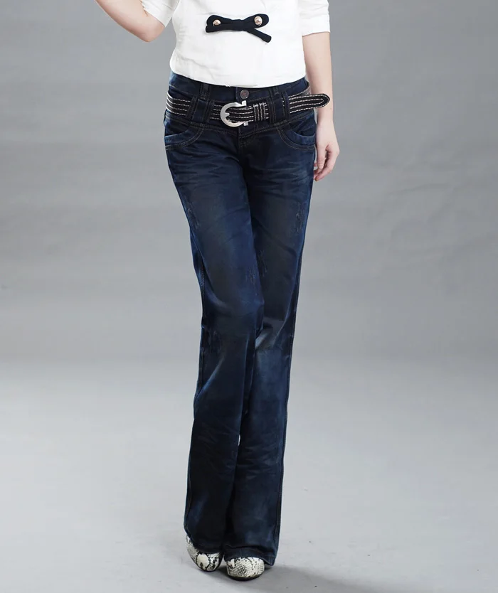 Модные прямые широкие брюки женские весна и лето Высокое качество Женские джинсы свободные и удобные брюки