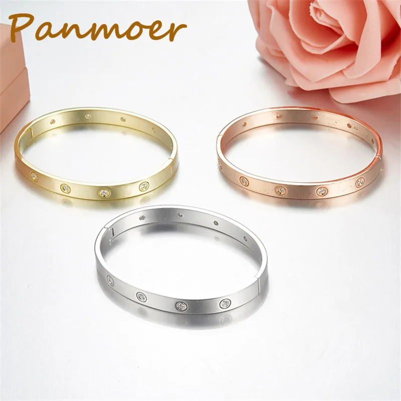 

2018 Brand 925 Sterling Silver Full zircon Fashion Bracelet Buckle lovers Bracelet To The Women bangle personality jewelry