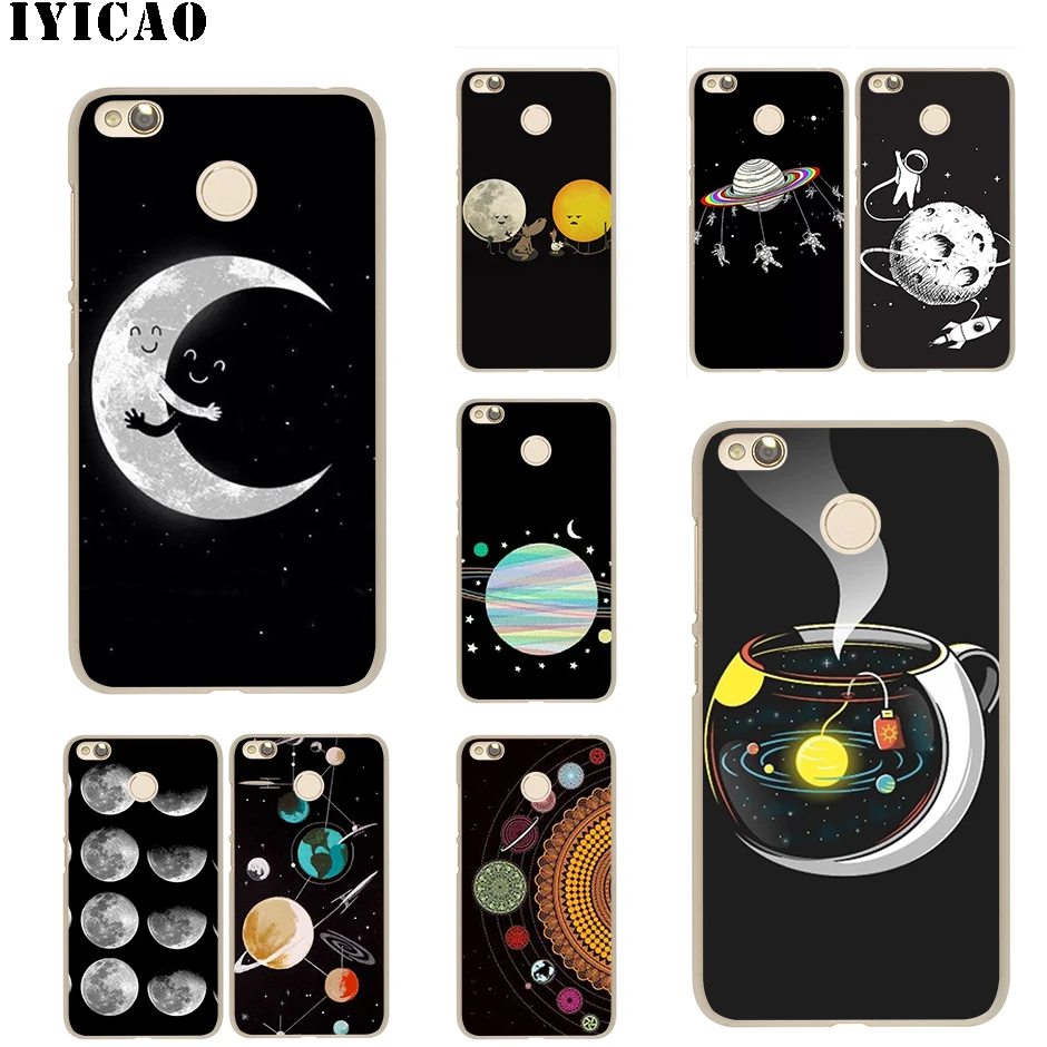 IYICAO мультфильм луна звезды Жесткий Для Xiaomi Mi 5 5S 6 9 8 A2 Lite 5X Mix 2S F1 SE MAX 3 9T A3 Pro CC9E Redmi Note